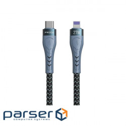 Data cable USB-C to Lightning 1.5m PD-B70i 27W 5A black Proda (PD-B70i-GR)