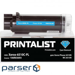 Тонер-картридж Printalist Xerox Ph6510N, WC 6515N, 106R03693 Cyan (Xerox-6510C-PL)