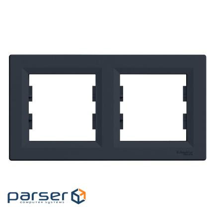 Рамка 2-м, гориз., антрацит , Asfora (EPH5800271)