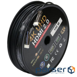 HDMI 2.0 патчкорд 100м з передачею сигнала 4K UHD по оптичному кабелю (AOC) (LW-HA-100)