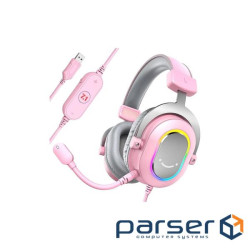 Навушники Fifine H6 RGB 7.1 Pink (H6P)