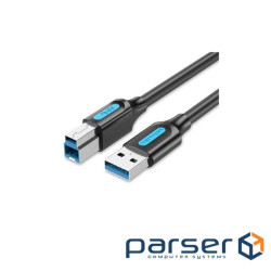 Кабель для принтера USB 3.0 AM/BM 1.5m black Vention (COOBG)