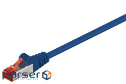 Патч-корд екранований RJ45 SFTP6 0.25m,patch AWG27 D=6.0mm Gold Protect,синій (75.09.5452-10) (75.09.5452-10)