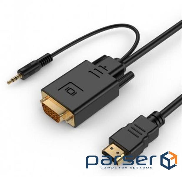 Перехідник HDMI to VGA 3.0m Cablexpert (A-HDMI-VGA-03-10)