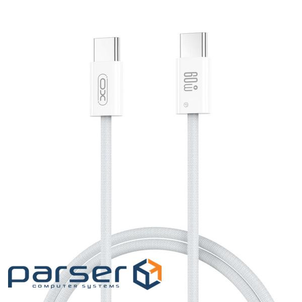Дата кабель USB-C to USB-C 1.0m 60W white XO (CB-Q73CC)