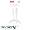 Дата кабель USB-C to USB-C 1.0m 60W white XO (CB-Q73CC)