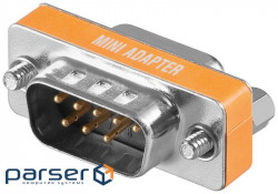 Hardware adapter COM(DB9) M/F, adapter 0-modem generator, silver (75.05.0687-20)