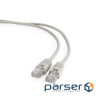 Patch cord Cablexpert 1м UTP, Серый, 1 м, 5е cat. (PP12-1M)