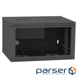 Шафа настінна Ipcom 4U, 600*350, RAL9005 (СН-4U-060х035-ДС-9005) (IPCOM СН-4U-060х035-ДС-9005)