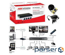 Комплект відеореєстратора Hikvision DS-J142I/7104HGHI-F1 (4 out)