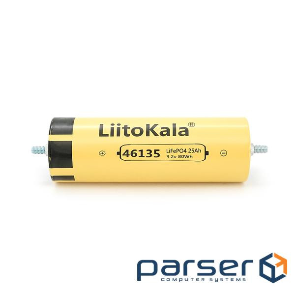 Літій-залізо-фосфатний акумулятор LiFePO4 LiitoKala-46135 3.2v 25Ah, Yellow