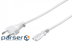 Кабель блоку живлення Goobay IEC(EuroPlug)-(C7)Euro8 M/M 5.0m,0.75mm D=6.0mm (75.09.3988-30)