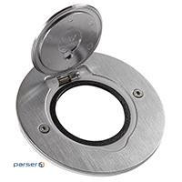 MOSAIC Legrand розетка для підлоги кругла, порожня нержавіюча cталь (089701) (089701)