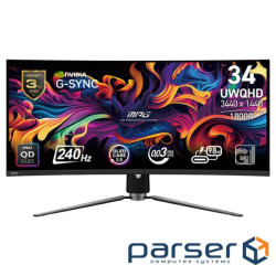 Монітор QD-OLED 34.18" UWQHD (3840 x 2160) Curved 1800R 0.03ms 240Hz 178/178/2 (MPG 341CQPX QD-OLED)