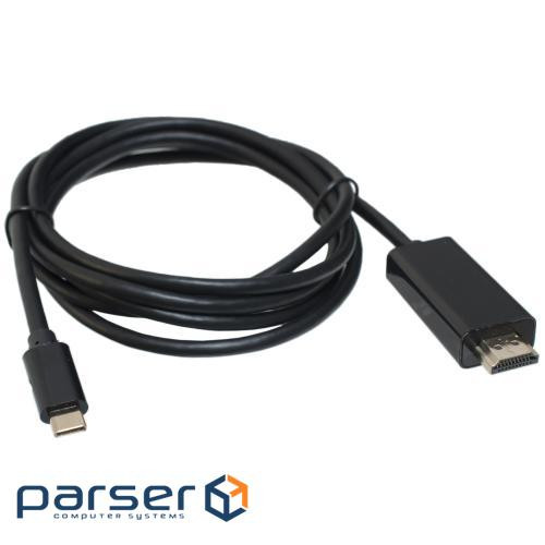 Кабель мультимедійний USB-C to HDMI M 1.8m black Patron (CAB-PN-TYPC-HDMI-1.8)