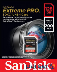 Карта памяти SanDisk 128GB SD class 10 UHS-I U3 V30 Extreme (SDSDXXD-128G-GN4IN)