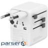 Зарядний пристрій Canyon OnTour 70 3xUSB-C + 2xUSB-A EU/UK/US/AUS 70W White (CNS-TA70W1006W)