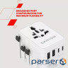 Зарядний пристрій Canyon OnTour 70 3xUSB-C + 2xUSB-A EU/UK/US/AUS 70W White (CNS-TA70W1006W)