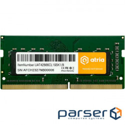 Модуль памяти ATRIA SO-DIMM DDR4 2666MHz 8GB (UAT42666CL19SK1/8)