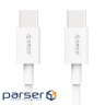 Кабель Orico USB Type-C - USB Type-C (M/M), 100W, 1 м White (CA913381)