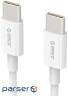 Кабель Orico USB Type-C - USB Type-C (M/M), 100W, 1 м White (CA913381)