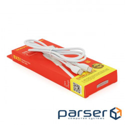 USB cable - USB Type-C 1 m White Borofone BX51 Triumph, 3A (Type-C BX51 White 1 m )