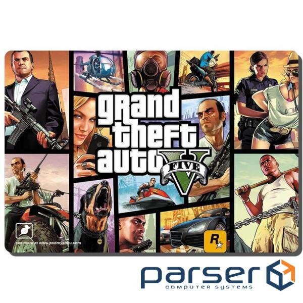 Килимок ігровий GTA 5 размер (220х320 мм) (GAME GTA 5-М)