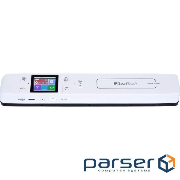Сканер A4 Canon IRIScan Book 7 (1050dpi, USB, microSD, 15стор/хв, портативний, білий) (464669)