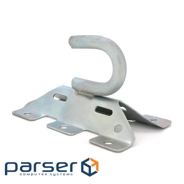 Гак універсальний на опору / стовп під банд. стрічку (метелик) оцинкований (куб11) 11)