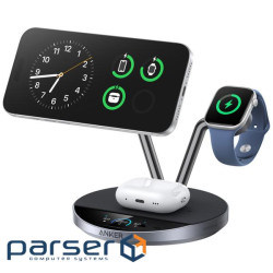 беспров зарядка ANKER Prime Wireless Charging Station 25W 3-in-1 MagGo, AirCool, Dock Sta (B25X7G11)