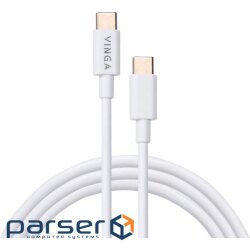 Дата кабель USB Type-C to Type-C 1.0m 45W PVC Vinga (VCPCTC45W)