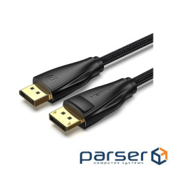 Кабель мультимедійний DisplayPort M to DisplayPort M 1.5m 8K60Hz black Vention (HCCBG)