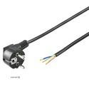 Power cable for devices FreeEnd-IEC (Schuko) M/M 3.0m, 3x0.75mm 90ё Pigtail, black (75.09.6033-1)