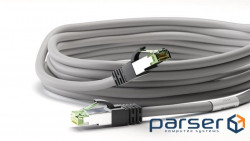 Патч-корд екранований RJ45 SFTP8.1 5.0m,patch AWG24 D=8.2mm LSOH Gold Cu,сірий (75.05.5139-10) (75.05.5139-10)