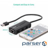 Сітковий адаптер з USB хабом UGREEN USB 2.0 Hub with Fast Ethernet Adapter Black (20264)
