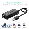 Мережевий адаптер з USB хабом UGREEN USB 2.0 Hub with Fast Ethernet Adapter Black (20264)