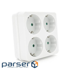 Розетка 4-х місна із заземленням SQ-RB-01 / 04A, 4x16A 250V~Max, 3500W, White, Q100 SQ-RB-01 / 04A, 4x16A 250V~Max, 3500W, White, Q100
