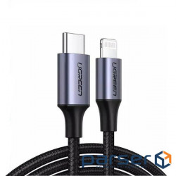 Кабель USB 2.0 Type-C M-Lightning M, 2 м, (20V/3A), (60W) Чорний , US304 UGREEN (60761)