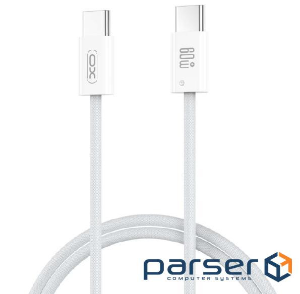 Кабель Type-C to Type-C (male to male) XO-NB-Q273, Підтримка SIC, QC3.0, PD до 60Вт, 480Mbps, довжин