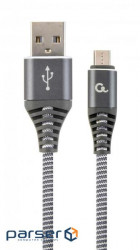 Дата кабель USB 2.0 Micro 5P to AM Cablexpert (CC-USB2B-AMmBM-2M-WB2)