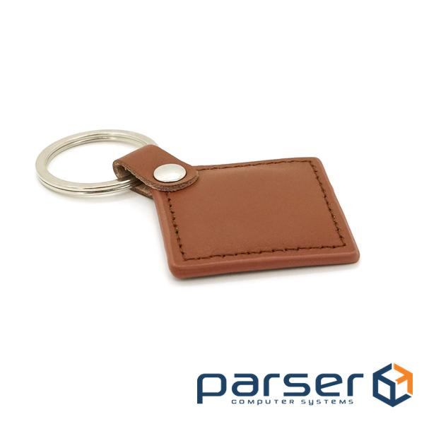 Безконтактний брелок IC MIFARE 13,56 МГц(MF-Leather ) у шкіряному (MF-Leather коричневий) )