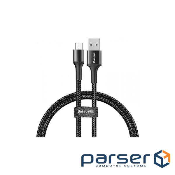 Дата кабель USB 2.0 AM to Micro 5P 1.0m 2.4A grey-black Baseus (CAMKLF-BG1)