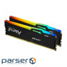 Модуль пам'яті KINGSTON FURY Beast RGB DDR5 6000MHz 64GB Kit 2x32GB (KF560C36BBEAK2-64)