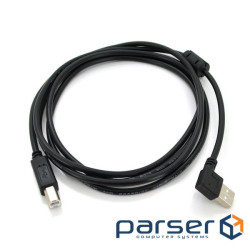 Кабель USB 2.0 RITAR AM / BM, 1.5m, кутовий 90&deg;, чорний (YT-AM / BM90-1.5B (YT-AM / BM90°-1.5B)