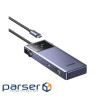 Концентратор Ugreen USB-C 7-in-1 3xUSB + 1xUSB-C + HDMI + RJ45 + PD 100W CM888 gray (45155)