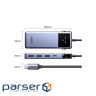 Концентратор Ugreen USB-C 7-in-1 3xUSB + 1xUSB-C + HDMI + RJ45 + PD 100W CM888 gray (45155)