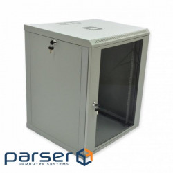 Cabinet 15U, 600x600x743mm (W * D * H), economy, acrylic glass, gray (UA-MGSWL156G)