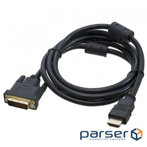 Кабель мультимедійний HDMI to DVI 24+1 1.8m Patron (CAB-PN-DVI-HDMI-18F)