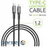 Дата кабель USB-C to Lightning 1.2m CBGPD30WTL1 30W grey Intaleo (1283126518089)