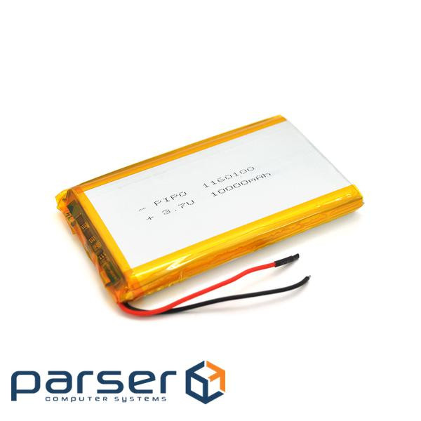 Літій-полімерний акумулятор 11*60*100mm (Li-ion 3.7В 10000мА&middot,год) (1160100) ) (1160100)